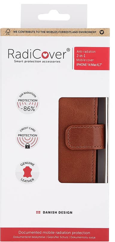Radicover 2-in-1 lompakkokotelo iPhone 14 Plus (ruskea)