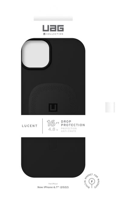U by UAG Lucent 2.0 Magsafe iPhone 14 Plus suojakuori (musta)