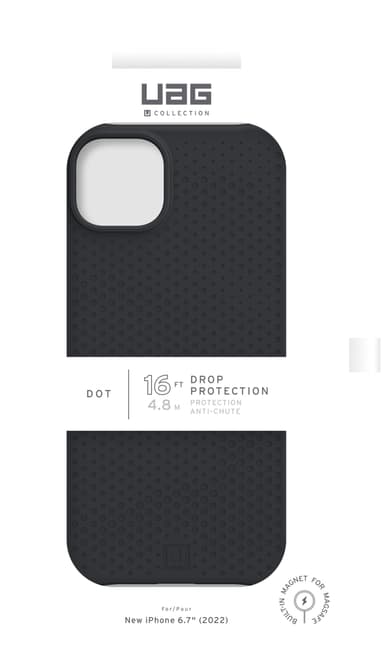 U by UAG Dot Magsafe iPhone 14 Plus suojakuori (musta)