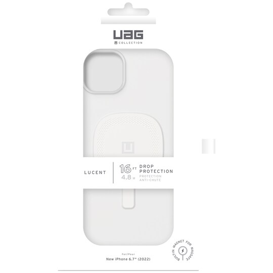 U by UAG Lucent 2.0 Magsafe iPhone 14 Plus suojakuori (valkoinen)