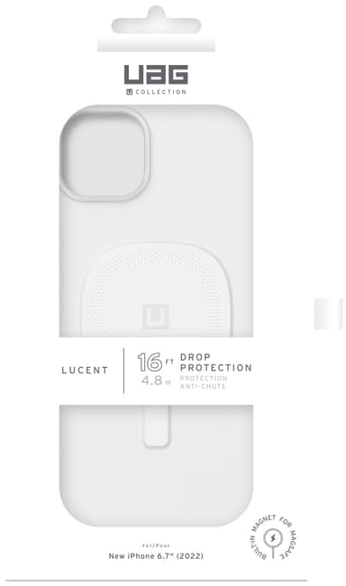 U by UAG Lucent 2.0 Magsafe iPhone 14 Plus suojakuori (valkoinen)