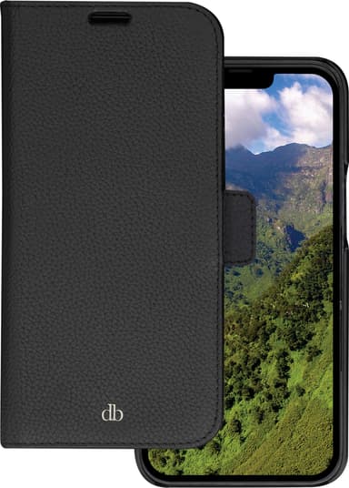 Dbramante1928 New York Wallet iPhone 14 Plus lompakkokotelo (musta)