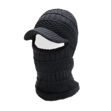 Neulottu Talvi Balaclava -hattu Harmaa