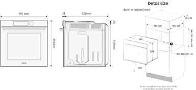 Samsung erillisuuni NV7B41304CB/U1 integroitava