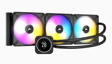 Corsair iCUE H170i Elite LCD Suoritin All-in-one-nesteenjäähdytin Musta 1 kpl