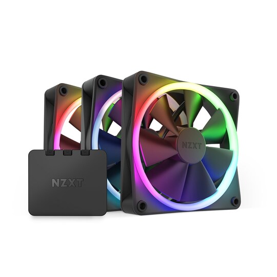 NZXT F120 RGB Triple Pack Tietokonekotelo Tuuletin 12 cm Musta 3 kpl
