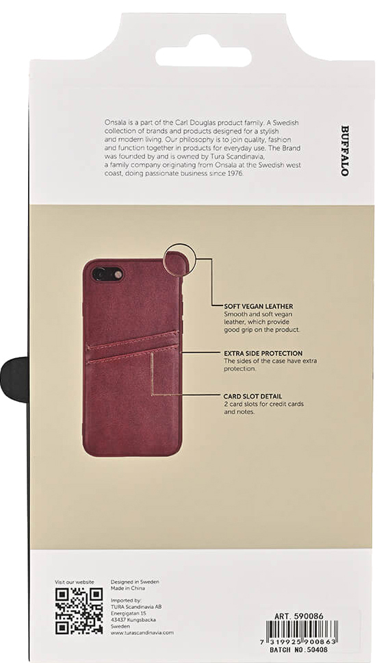 Buffalo Backcover iPhone SE/8/7/6 suojakuori (ruskea)