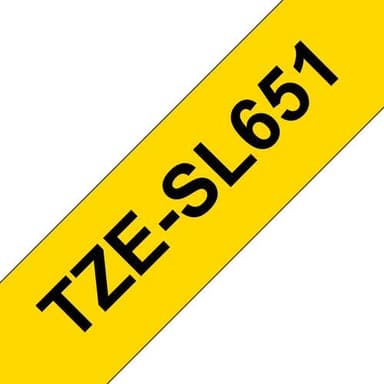 TZe-SL itseliimautuva teippi musta keltaisella 24 mm