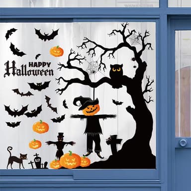 Halloween-aiheisia ikkunatarroja 60 kpl Monivärinen