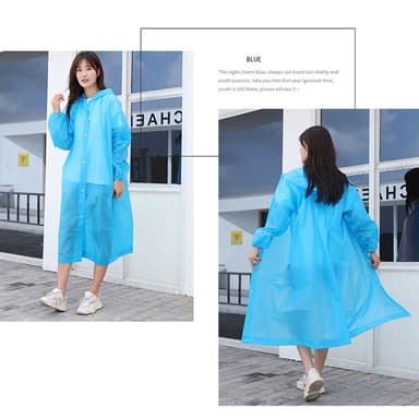 Sadeponcho aikuisille EVA Blue