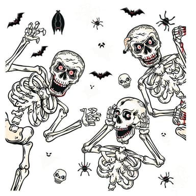 Halloween-aiheinen ikkunatarra, 4 arkkia Monivärinen