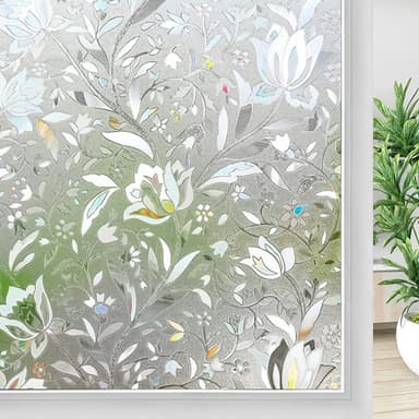 Huurrettu ikkunakalvo yksityisyyden suojaamiseksi Monivärinen 200x90 cm