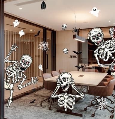 Halloween-aiheinen ikkunatarra, 4 arkkia Monivärinen