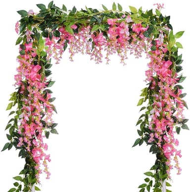Keinotekoinen Wisteria Pink/Green 1,8m 4 kpl