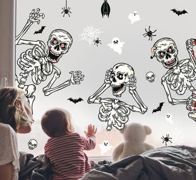Halloween-aiheinen ikkunatarra, 4 arkkia Monivärinen