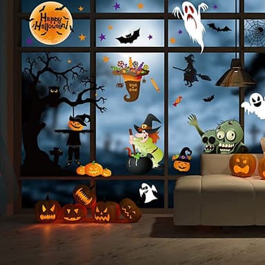 INF Halloween-aiheisia ikkunatarroja 40 kpl Monivärinen
