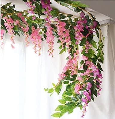 Keinotekoinen Wisteria Pink/Green 1,8m 4 kpl