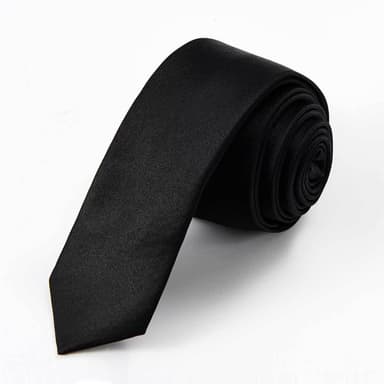 Pieni kapea solmio miehille Naiset Polyester Black