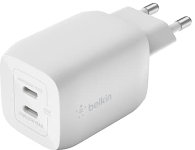 Belkin 65W Dual USB-C laturi (sisältää kaapelin)