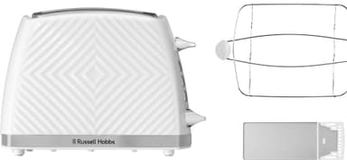 Russell Hobbs Groove leivänpaahdin 26391-56 (valkoinen)