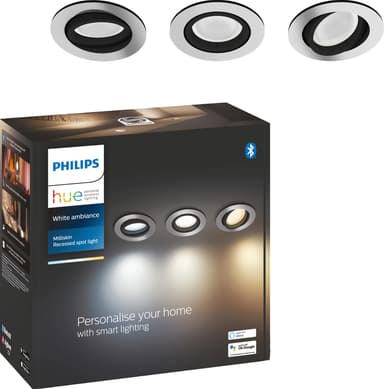 Philips Hue Milliskin upotettu spottivalo alumiini  3x5