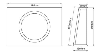 MTX RTF10P Tilaa säästävä aktiivinen subwoofer, jossa on sisäänrakennettu D-luokan vahvistin.
