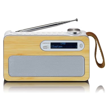 Lenco PDR-040 DAB Radio, Bambu/Valkoinen