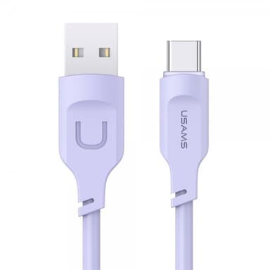 USAMS Kaapeli Lithe Series USB-A/USB-C 1.2 m Violetti