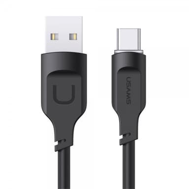 USAMS Kaapeli Lithe Series USB-A/USB-C 1.2 m Musta