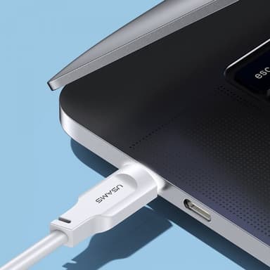 USAMS Kaapeli Lithe Series USB-C/USB-C 1.2 m Valkoinen
