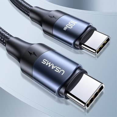 USAMS Kaapeli U71 Nylon USB-C/USB-C 1.2 m