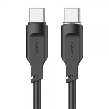 USAMS Kaapeli Lithe Series USB-C/USB-C 1.2 m Musta