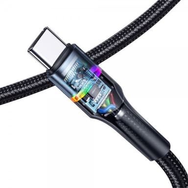 USAMS Kaapeli U76 LED USB-A/USB-C 1.2 m Kulta
