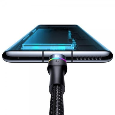 USAMS Kaapeli U76 LED USB-A/USB-C 1.2 m Kulta