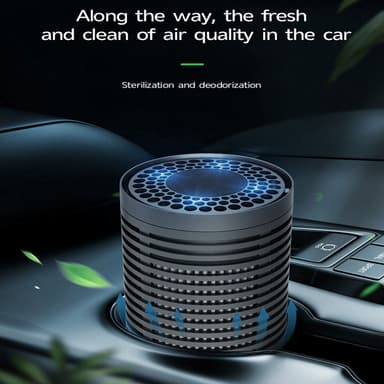 Miniauton ilmanpuhdistin ruostumatonta terästä Musta