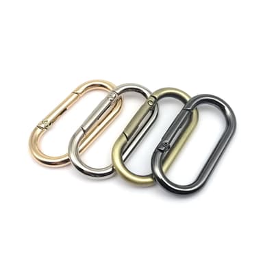 Soikea avaimenperän karabiini Hopea 28.5 mm