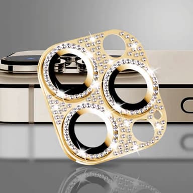 Kameran suojaus Bling Kulta iPhone 12 Pro