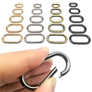 Soikea avaimenperän karabiini Tummanharmaa 34.5 mm