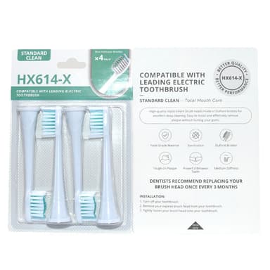 Vaihdehammasharjan päät 4 kpl Valkoinen Philips 614-X