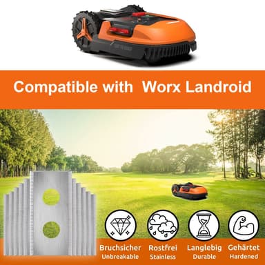 Robottiruohonleikkurin terät ruuveilla 18 kpl Hopea Worx Mower