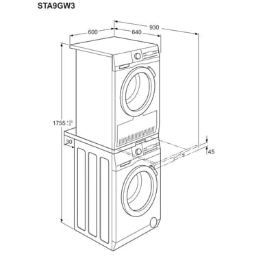 Electrolux väliasennussarja STA9GW3 (Valkoinen)