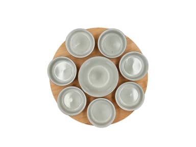 Snack set 8 bowls Grey Stoneware