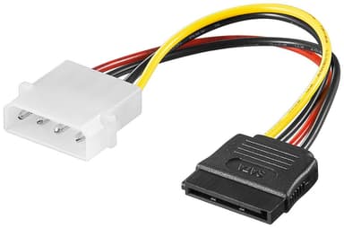 PC-virtakaapeli/sovitin  5,25 tuuman uros SATA:lle