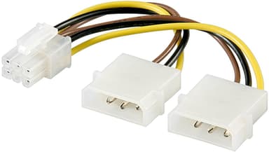Goobay Virtakaapeli/sovitin PC-näytönohjaimelle  6-nastainen PCI-E/PCI Express