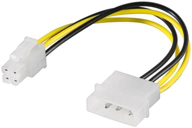 PC-virtakaapeli/sovitin  5,25 tuuman uros ATX12 P4:lle  4-nastainen