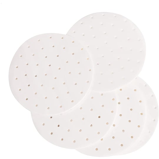 Pyöreä leivinpaperi Air Fryerille 100 kpl Valkoinen 20 cm