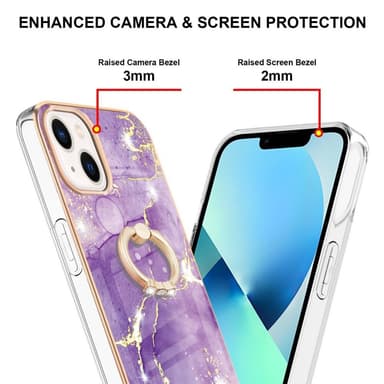 SKALO iPhone 14 Plus Marmori TPU suojakuori rengas - #1