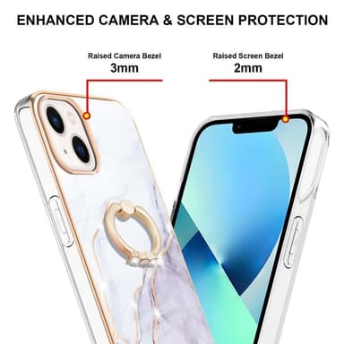 SKALO iPhone 14 Plus Marmori TPU suojakuori rengas - #3