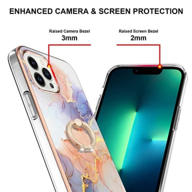 SKALO iPhone 14 Pro Max Marmori TPU suojakuori rengas - #5