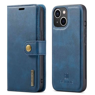 DG MING iPhone 14 Plus 2-in-1 magneetti lompakkokotelo - Sininen